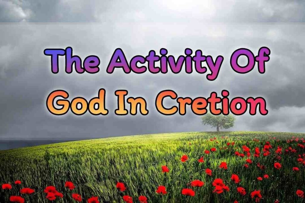 The Activity Of God Revealed In Creation