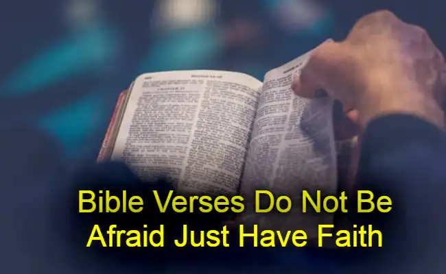 Bible Verses Do Not Be Afraid Just Have Faith