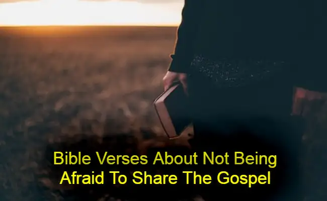 Bible Verses About Not Being Afraid To Share The Gospel