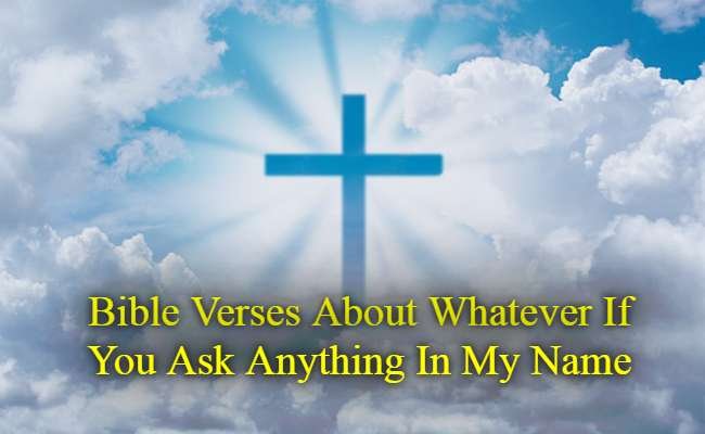 Bible Verses About Whatever If You Ask Anything In My Name